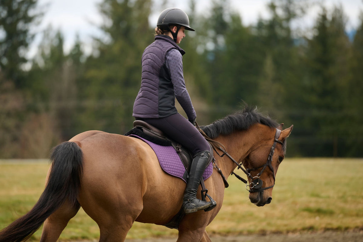 Collant D'équitation Kerrits Power Polaire Stretch – Genou – Bleu – Taille M – Occasion