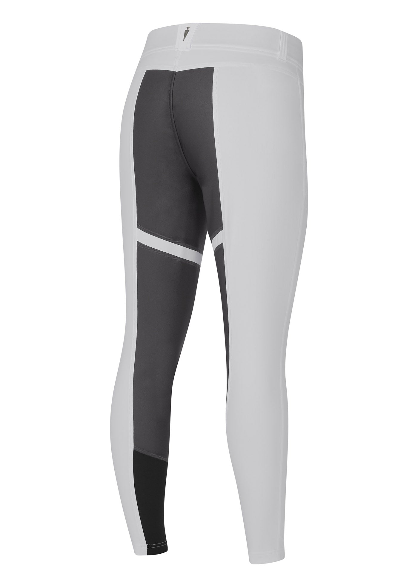 Back view of the Crossover II® Full Seat Riding Breech in White, highlighting the full GripSoft™ seat for maximum grip and a comfortable, wicking interior.