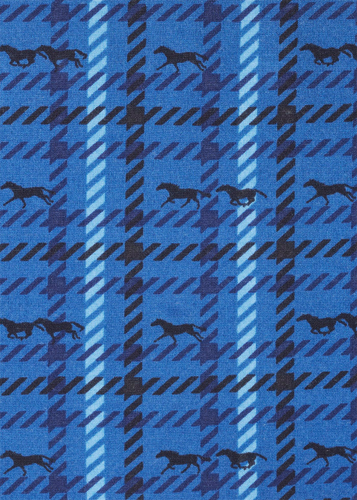Close-up of the fabric texture, emphasizing the ultra-plush fleece on the inside and the soft matte exterior that sheds hay and horsehair