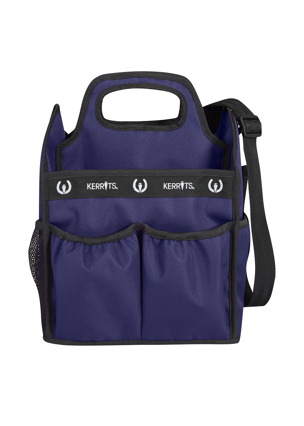 Front view of the Kerrits Barn Caddy in Grapevine, featuring multiple exterior quick-access pockets and the Kerrits horseshoe logo.
