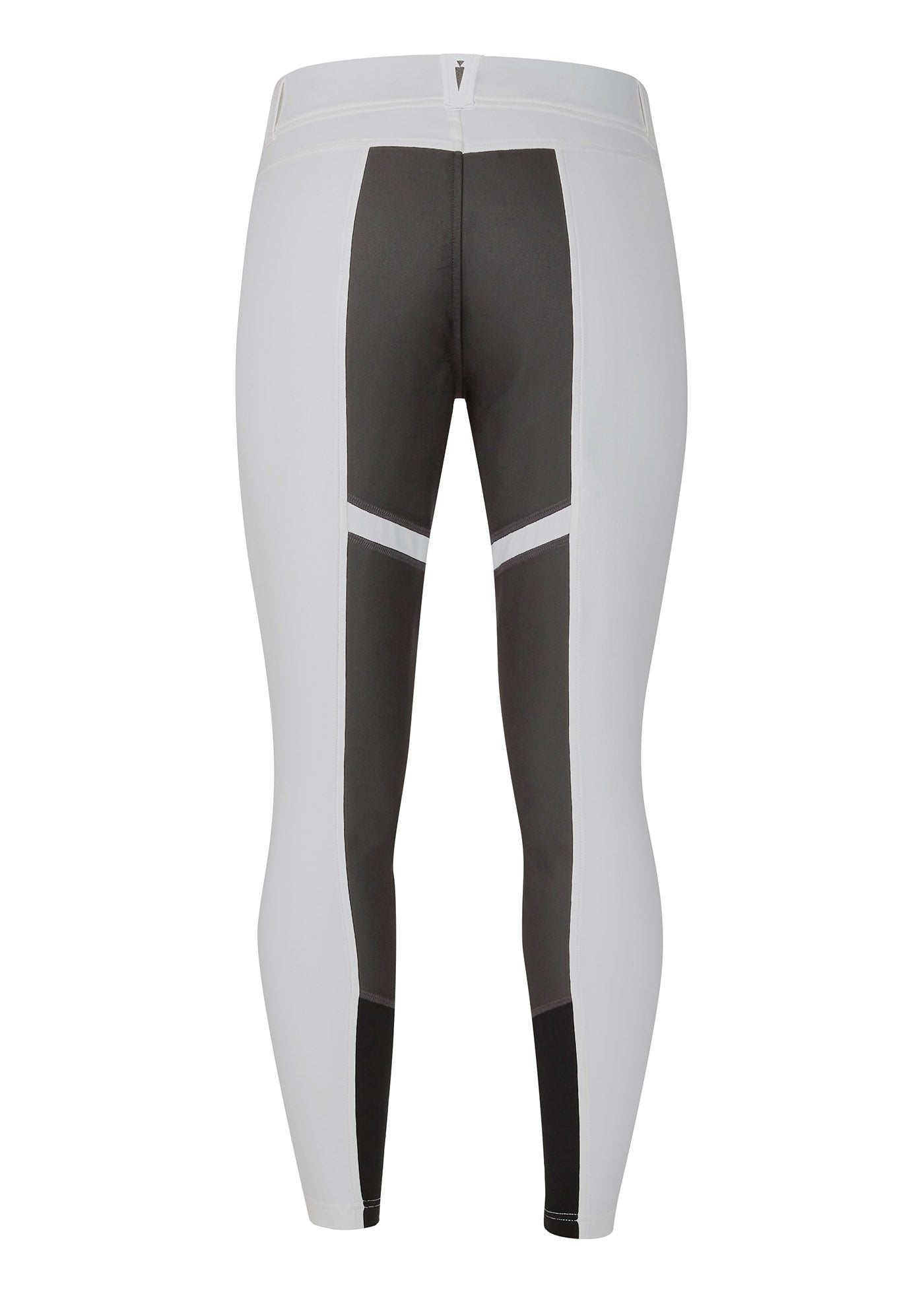Back view of the Crossover II® Full Seat Riding Breech in White, highlighting the full GripSoft™ seat for maximum grip and a comfortable, wicking interior.