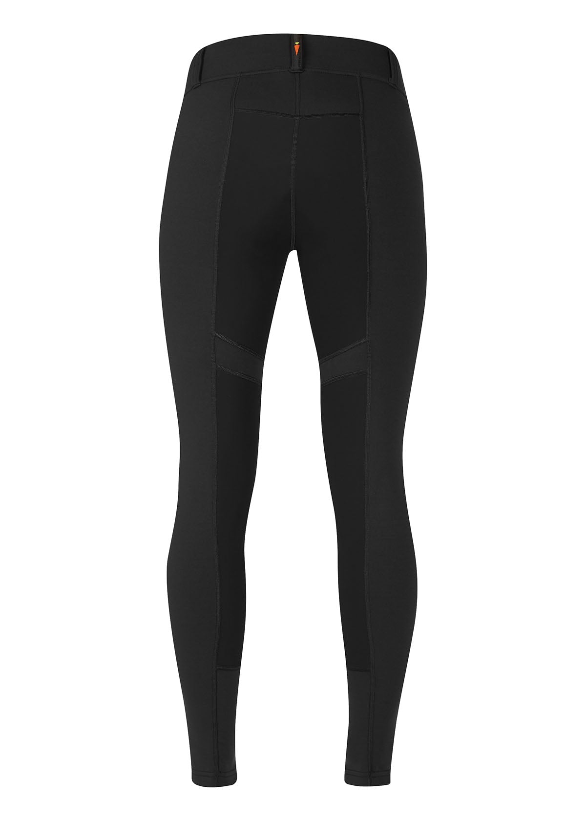 Flat lay of the Kerrits Flex 3.0 Full Seat Tight in black, showing the back profile and full seat panel.