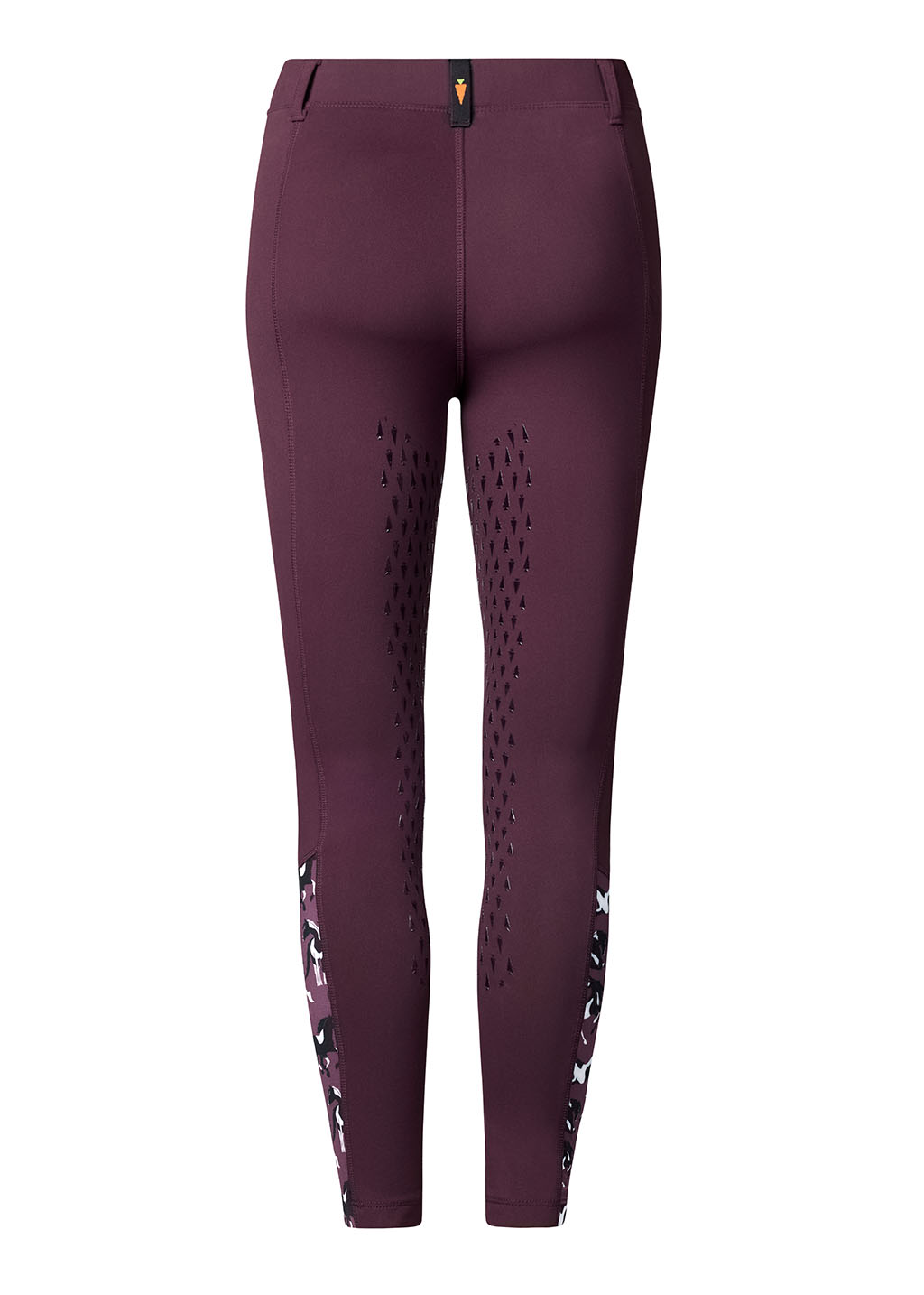 Flat lay, back side up, showcasing the smooth exterior and contrast ankle color
