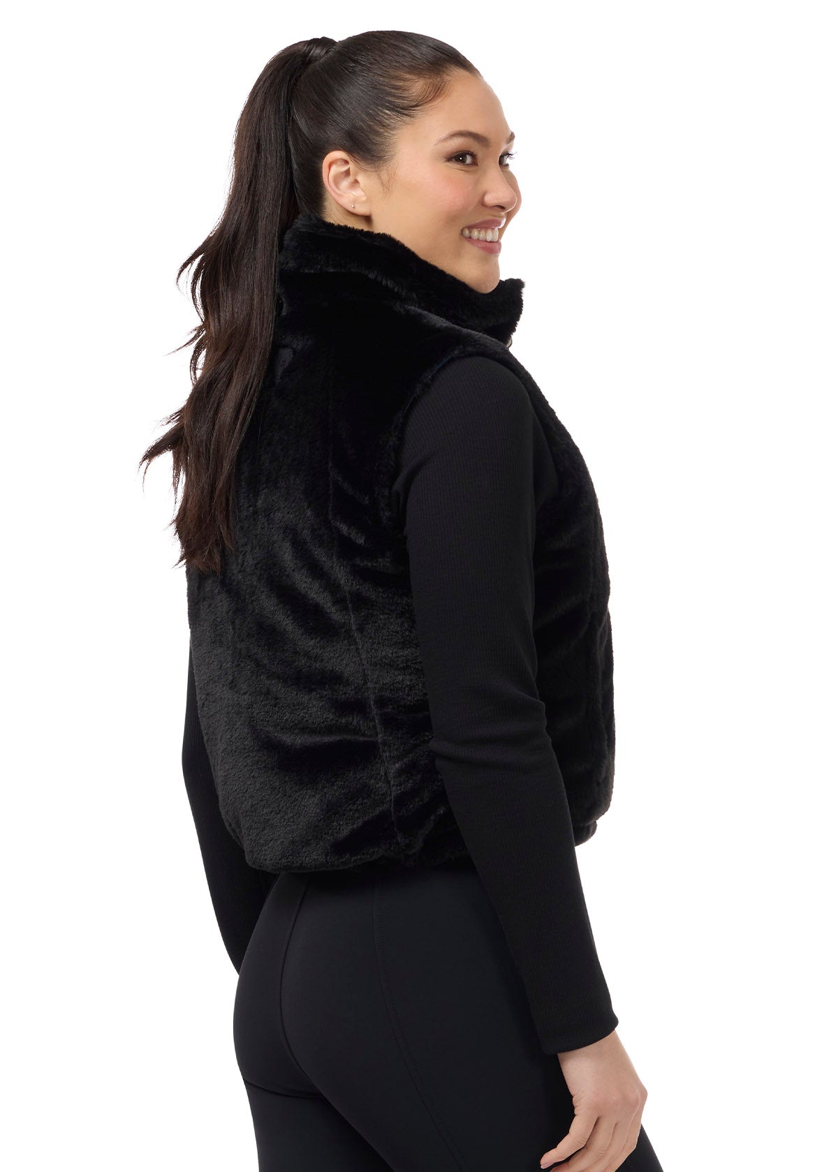 Skyline Houndstooth Reversible Puffer Vest