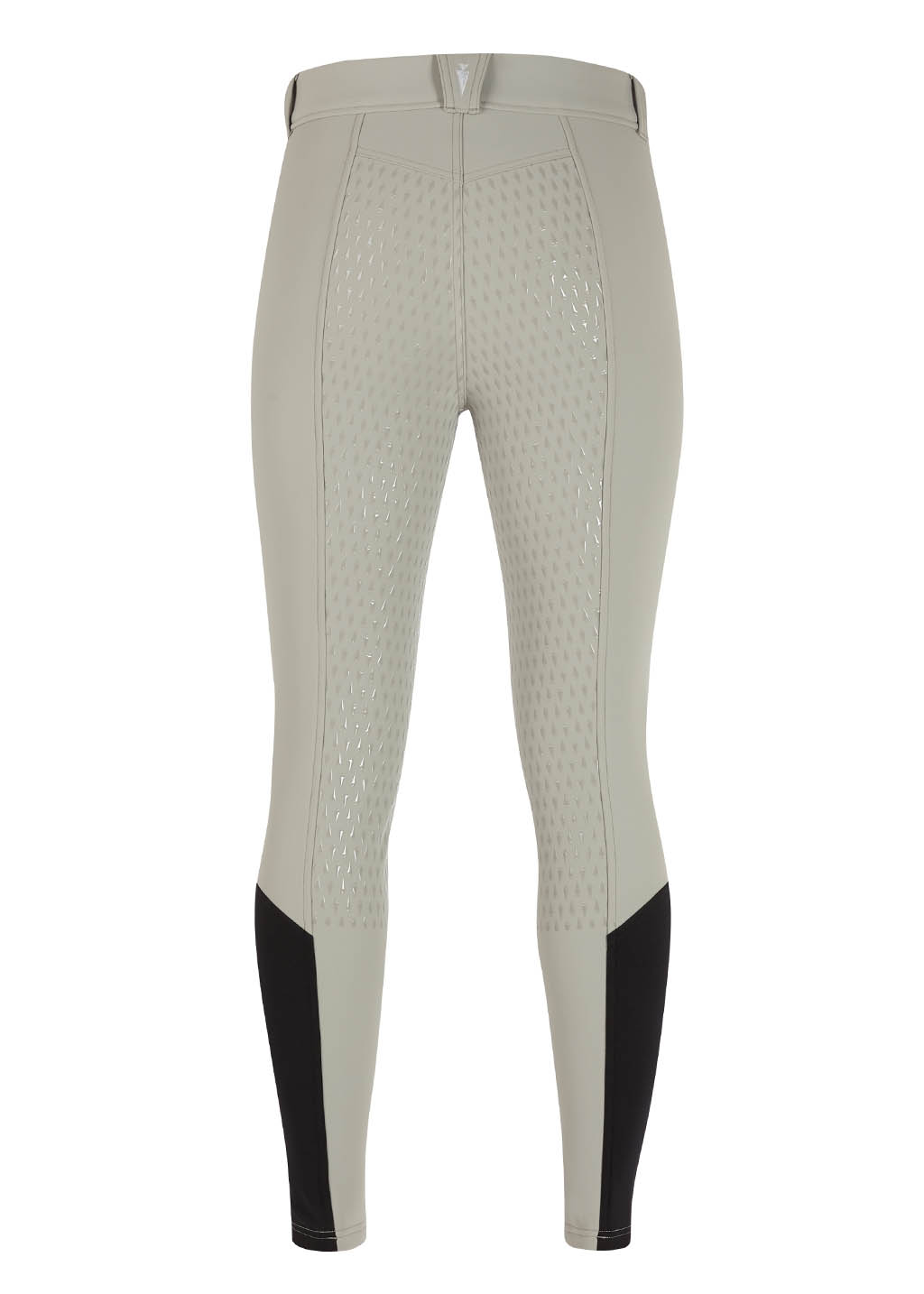 Flay lay of tan 3-Season Tailored Full Seat Riding Breeches on a white surface, highlighting the tailored design and silicone full seat.