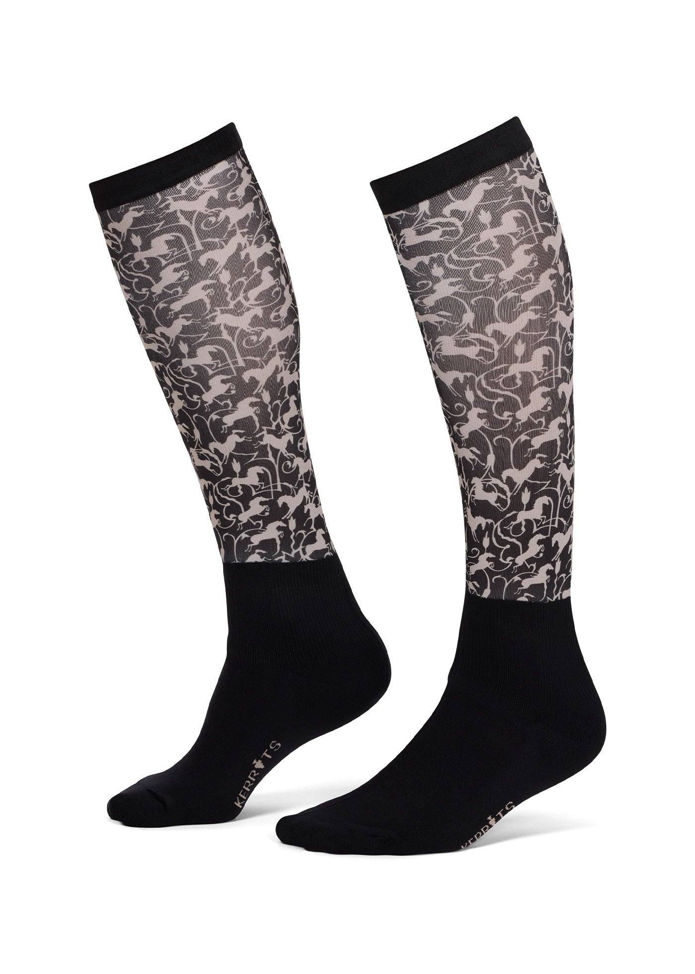 Dual Zone Equestrian Boot Socks - Print