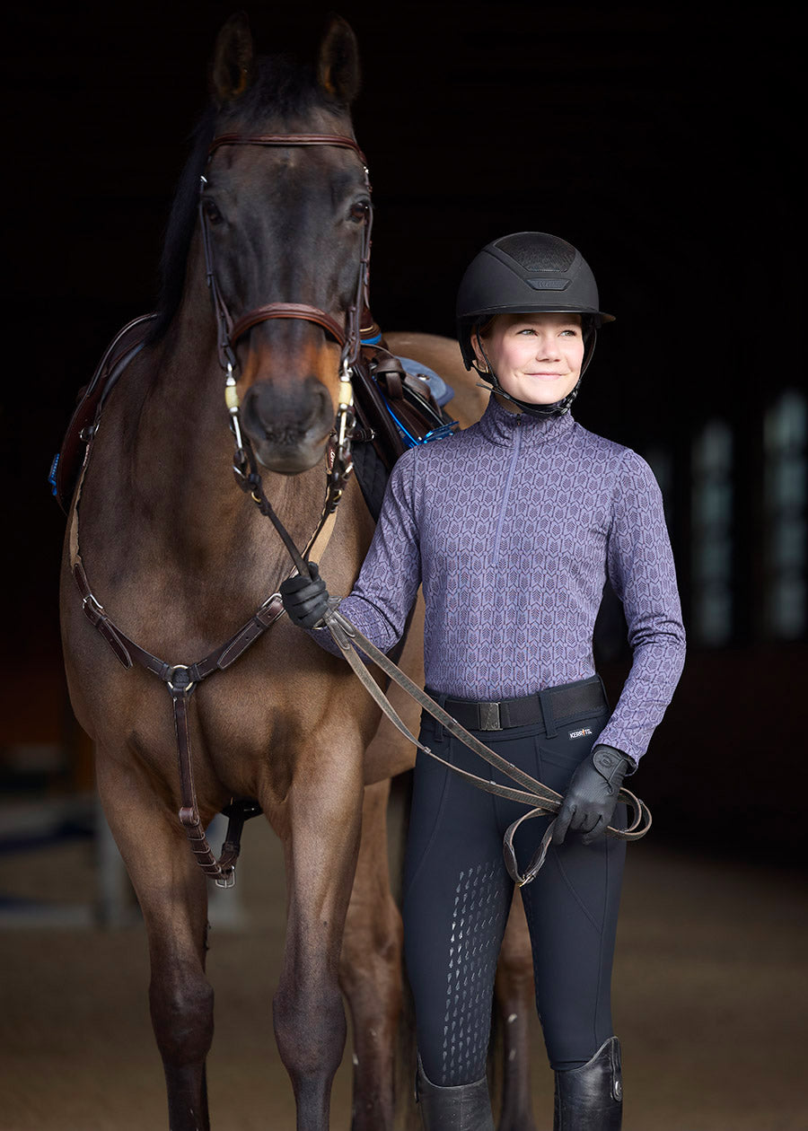 Snaffle Links Fleece Half Zip Riding Top