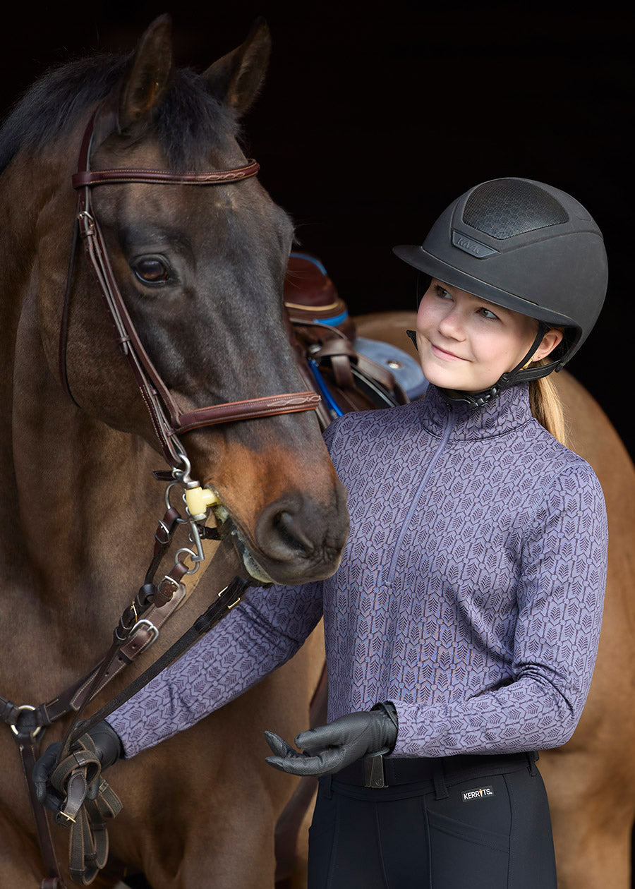 Snaffle Links Fleece Half Zip Riding Top
