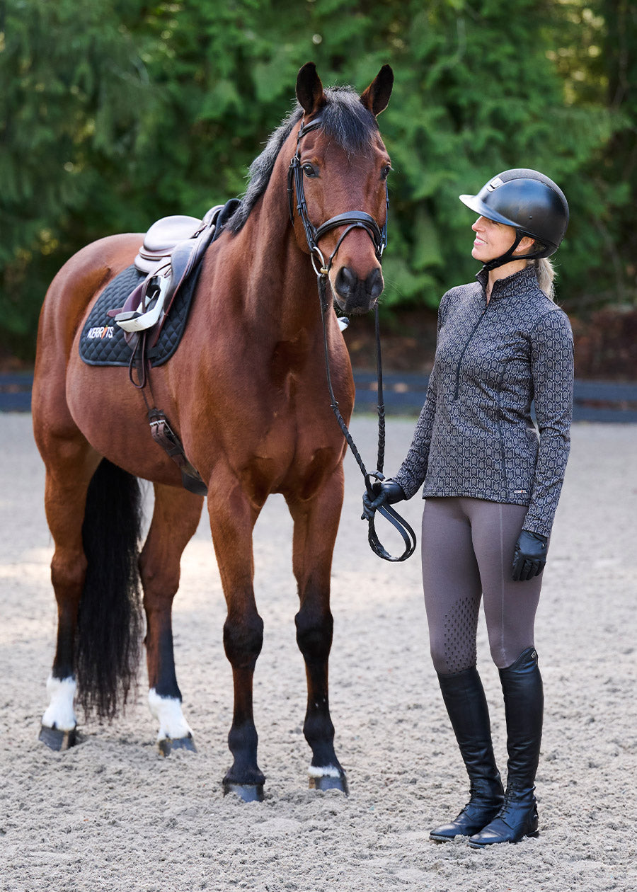 Snaffle Links Fleece Half Zip Riding Top