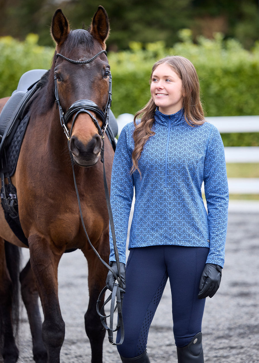 Snaffle Links Fleece Half Zip Riding Top