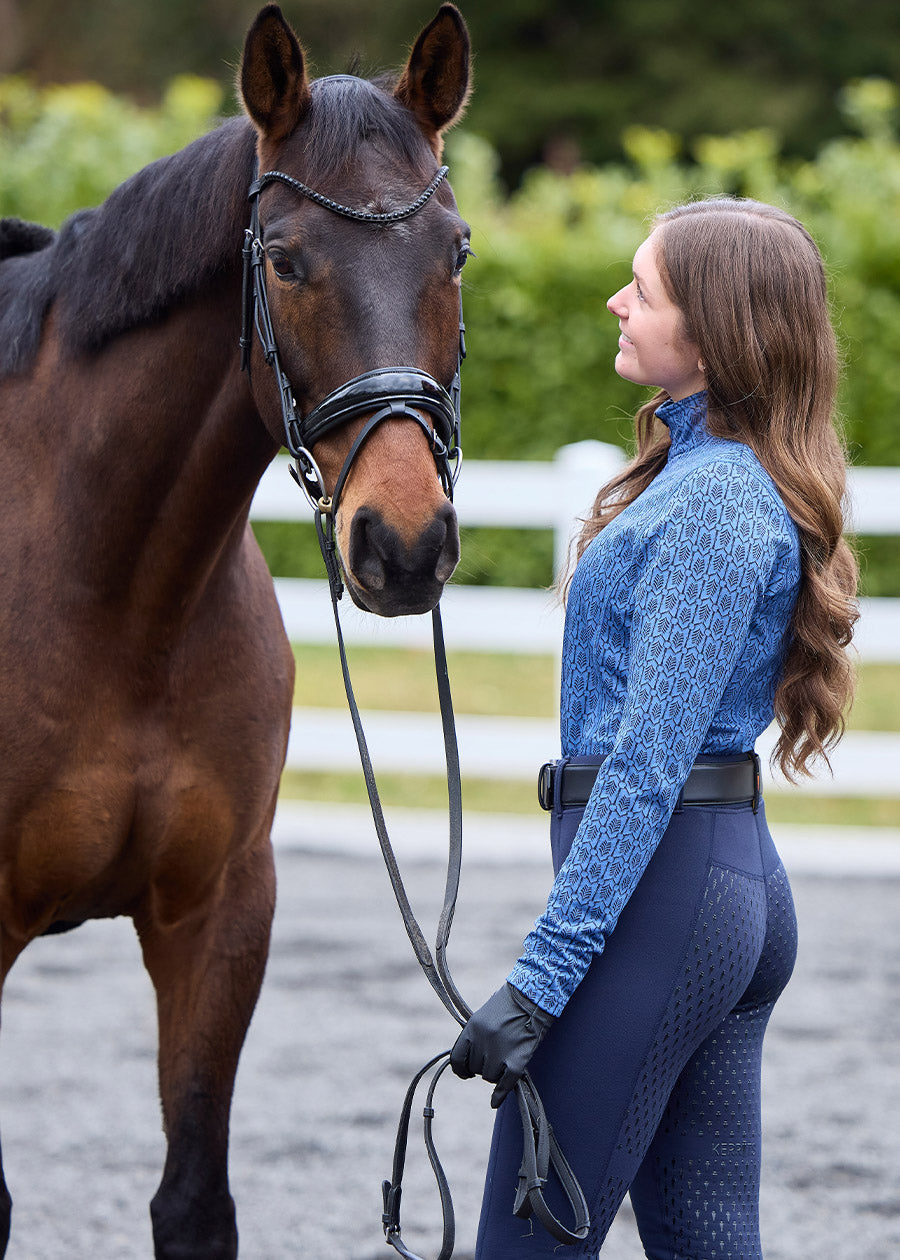 Snaffle Links Fleece Half Zip Riding Top