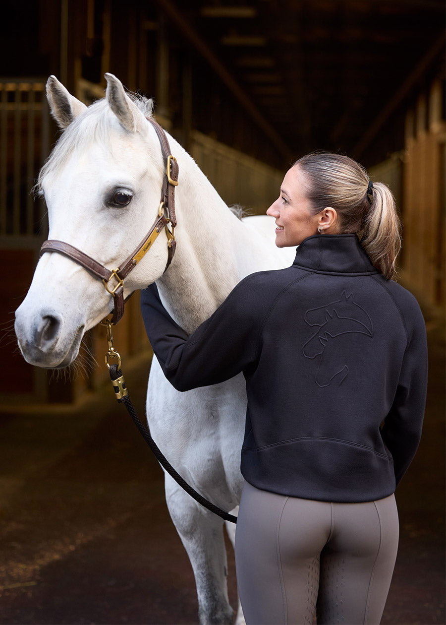 Etched Equine Half Zip Sweatshirt
