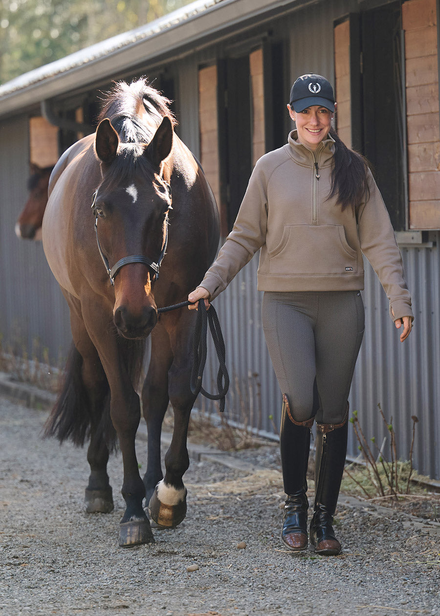 Etched Equine Half Zip Sweatshirt