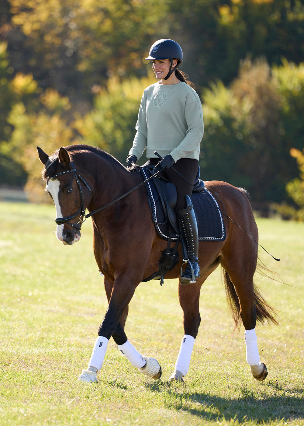 Cozy Crest Plush Fleece Sweatshirt