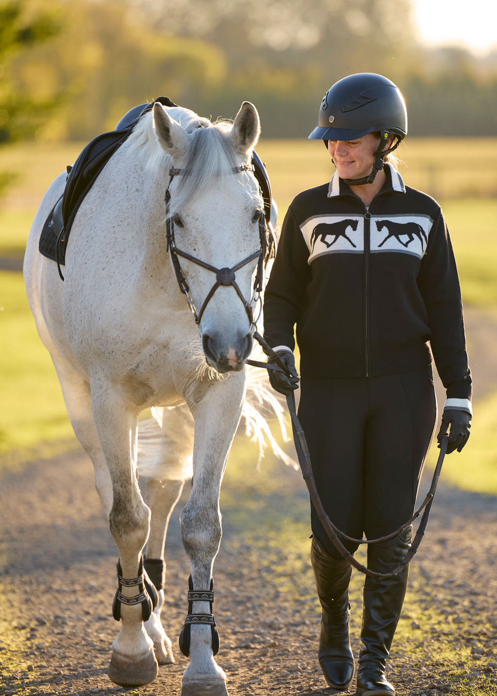 Reflections Horse Full Zip Sweater