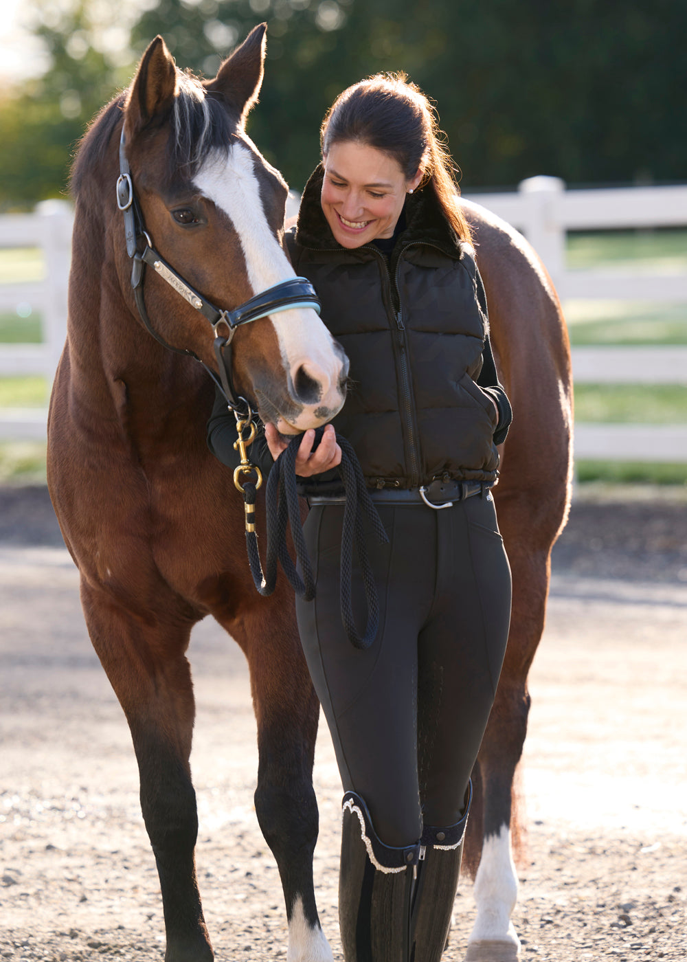 Skyline Houndstooth Reversible Puffer Vest