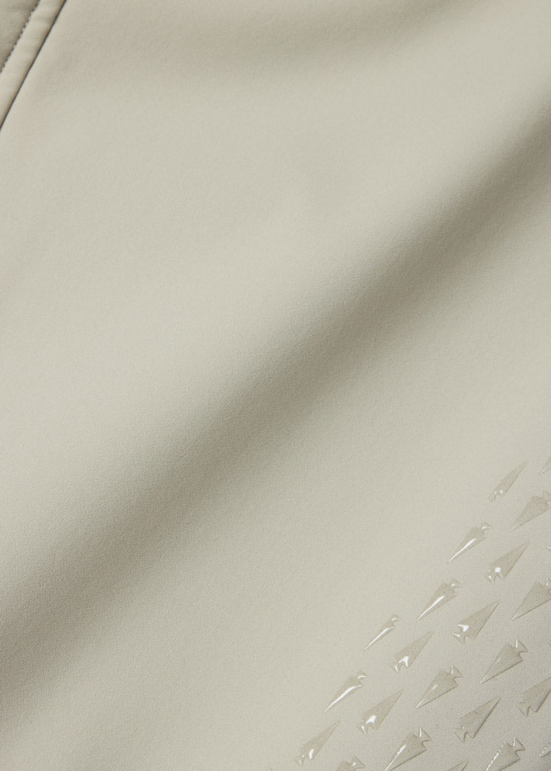 Detail of the Climalux Stretch-Woven winter-weight fabric and Kerrit Sticks silicone knee patch grip.