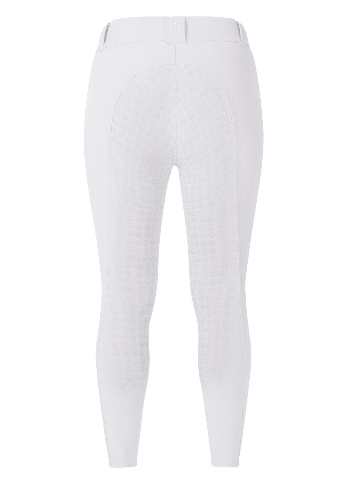 Back view of the Affinity® Pro Full Seat Breech in white, showcasing the Affinity® Silicone full seat for a secure grip.