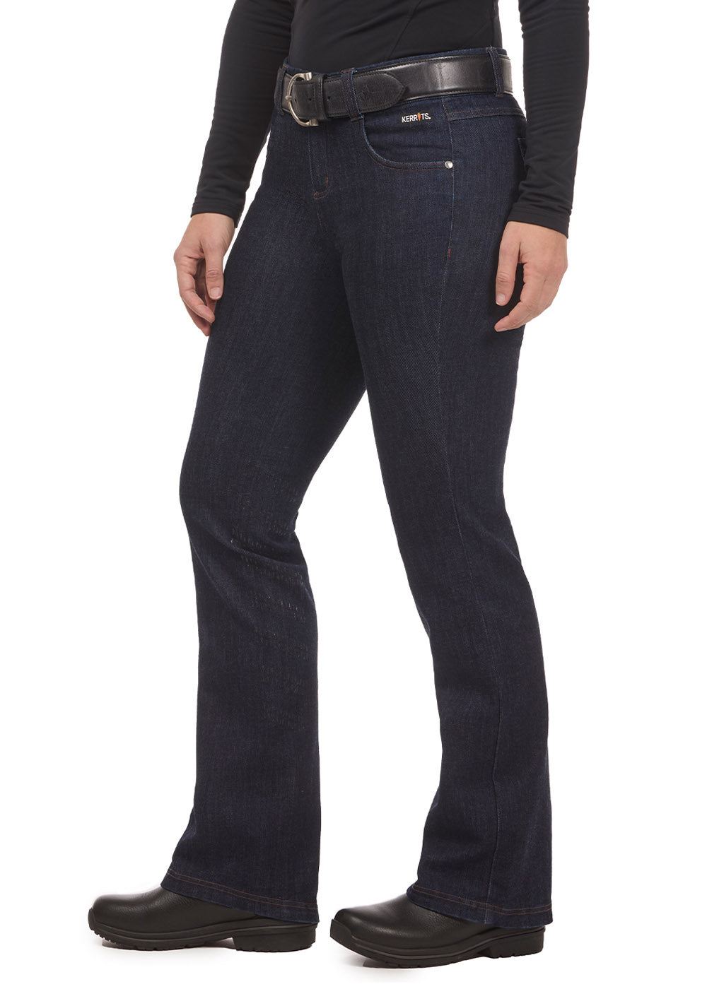 Stretch Denim Silicone Knee Patch Bootcut Riding Pant - Tall