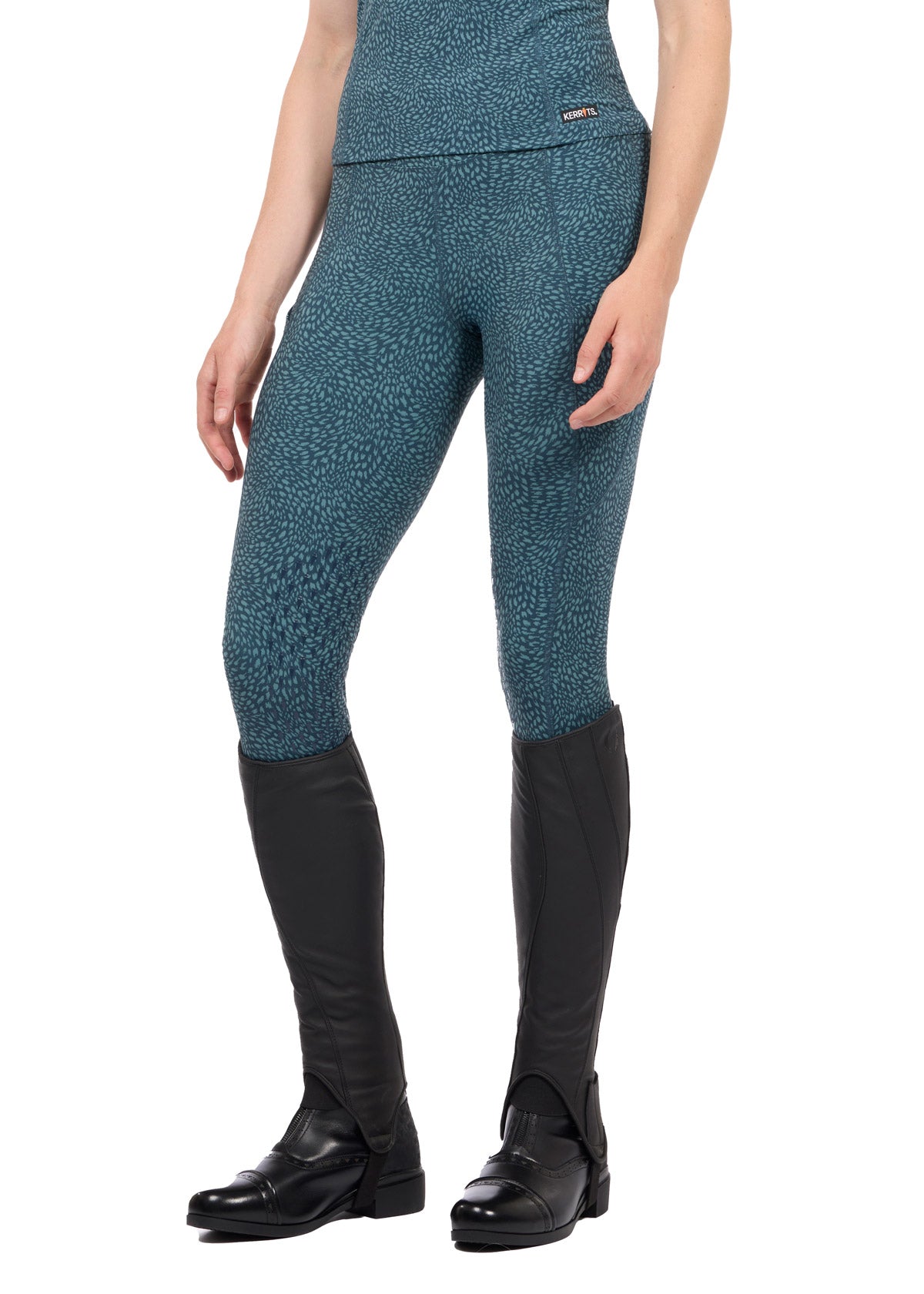 Printed Knee Patch Pocket Sport Tight
