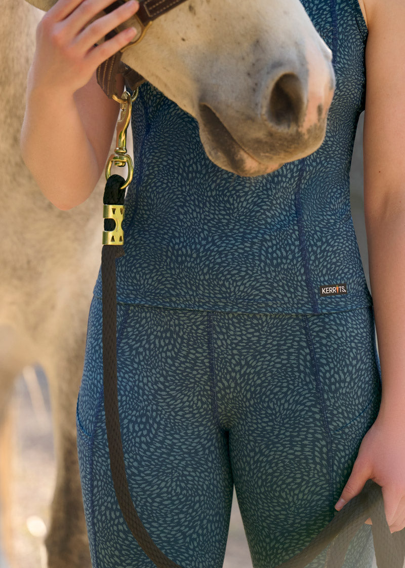 Printed Knee Patch Pocket Sport Tight
