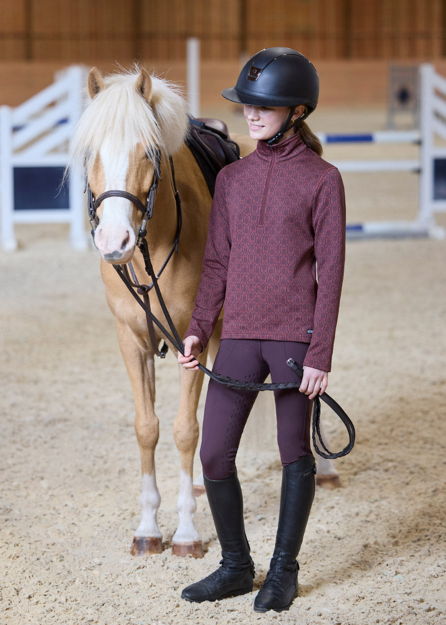 Kids Snaffle Links Fleece Half Zip Riding Top