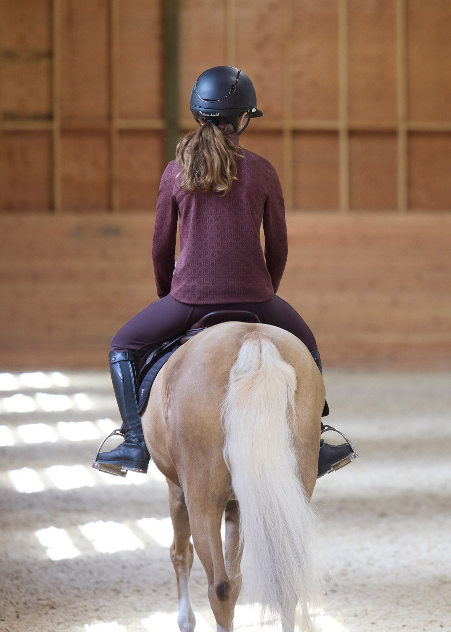 Kids Snaffle Links Fleece Half Zip Riding Top