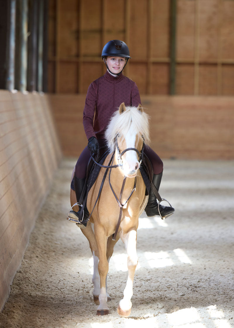 Kids Snaffle Links Fleece Half Zip Riding Top
