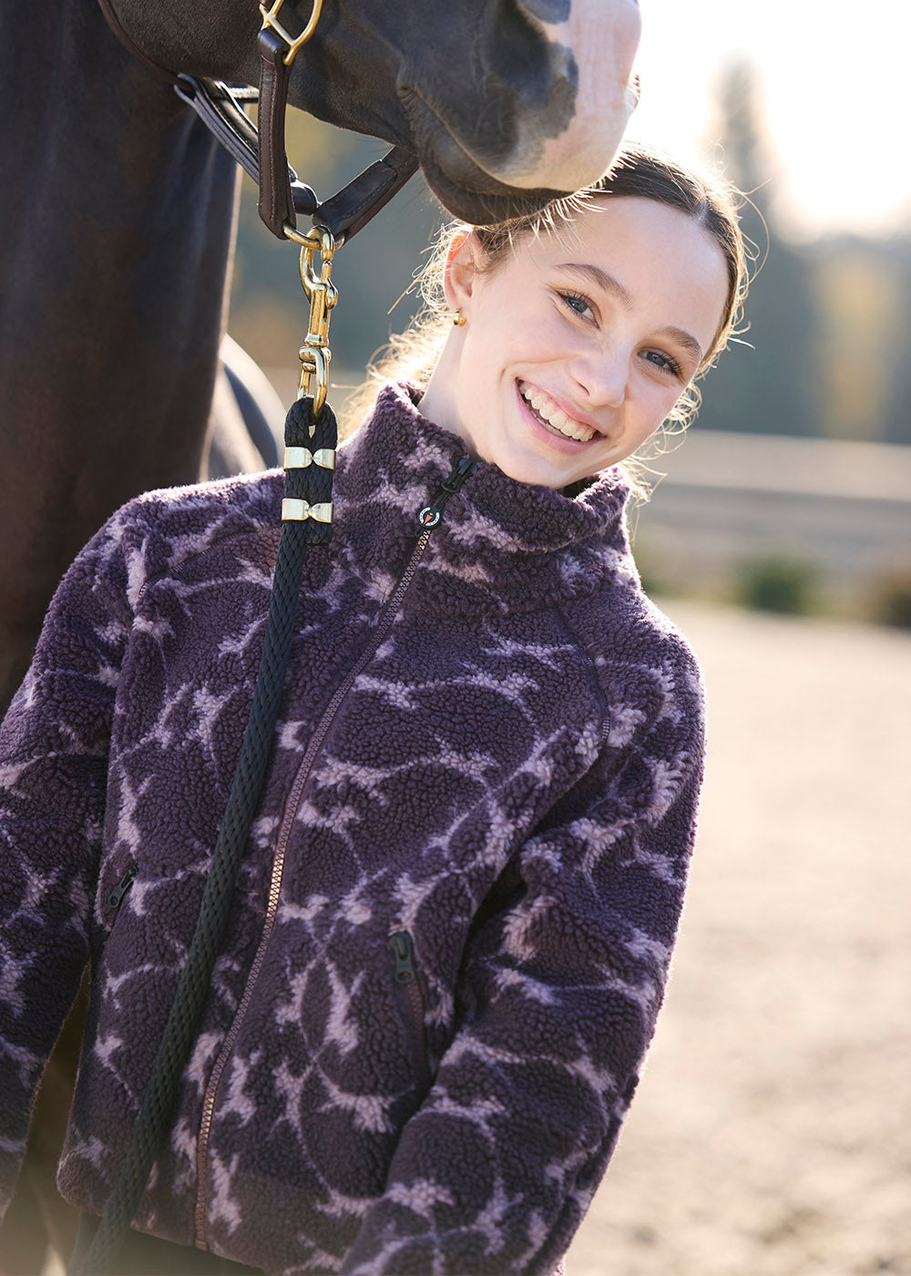 Kids Berber Flying Horse Full Zip Jacket