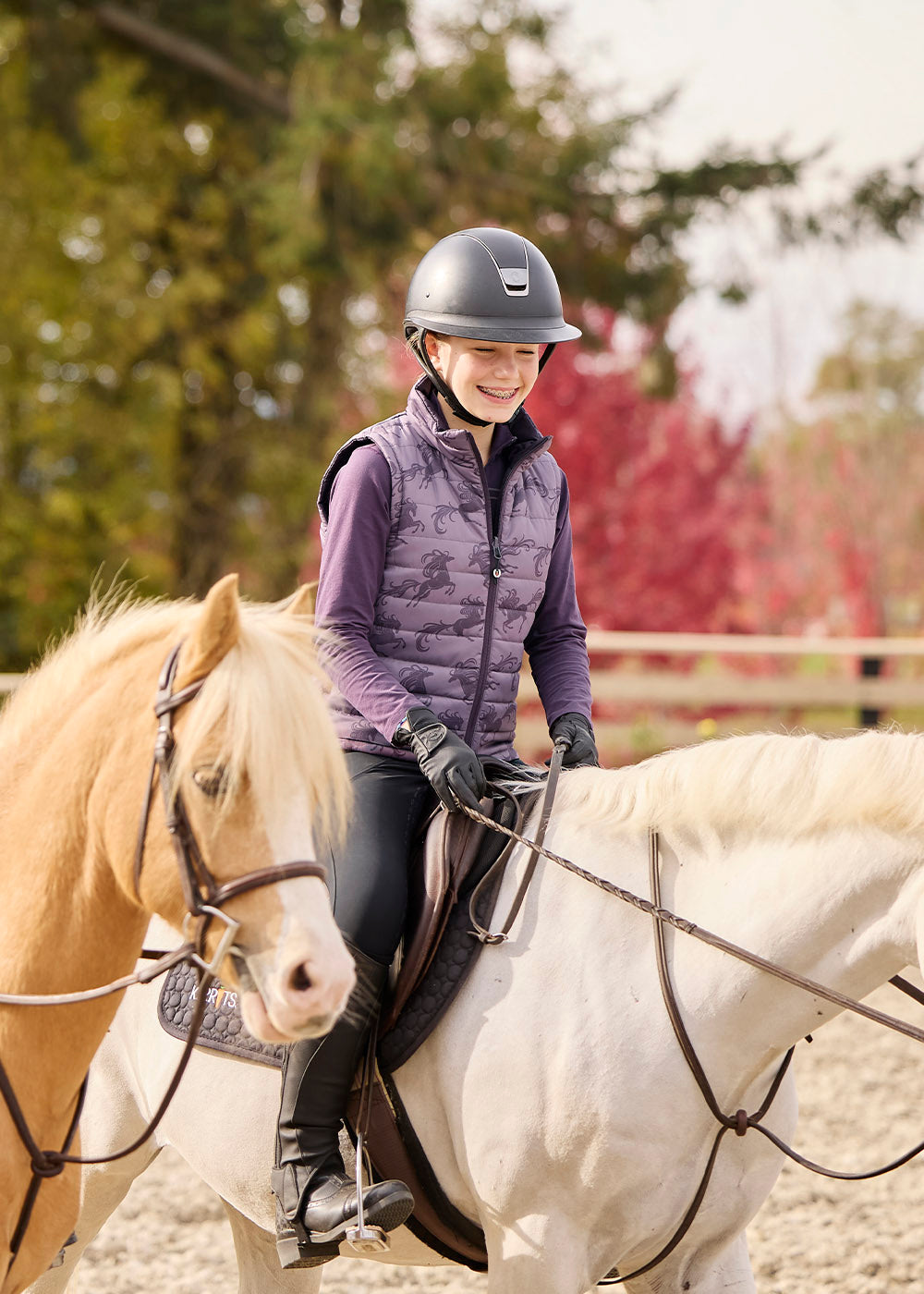 Kids Pony Parade Reversible Quilted Riding Vest