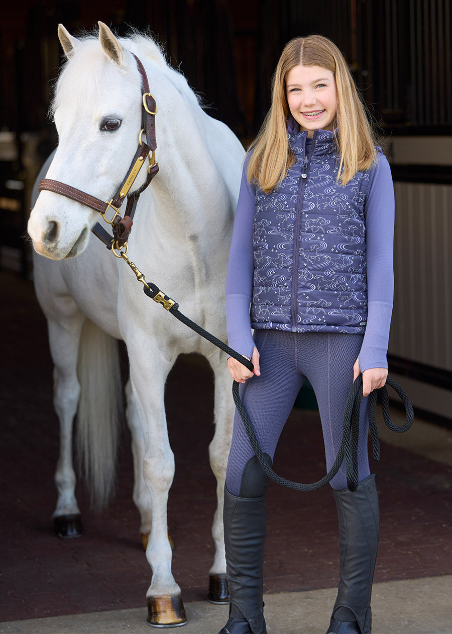 Kids Fleece Lite II Knee Patch Riding Tight
