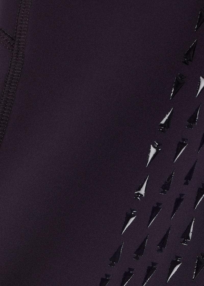 Close-up of the Coolcore® Stretch Interlock fabric, emphasizing its chemical-free fibers engineered to manage and quickly distribute moisture and body heat through thermo-controlled evaporation