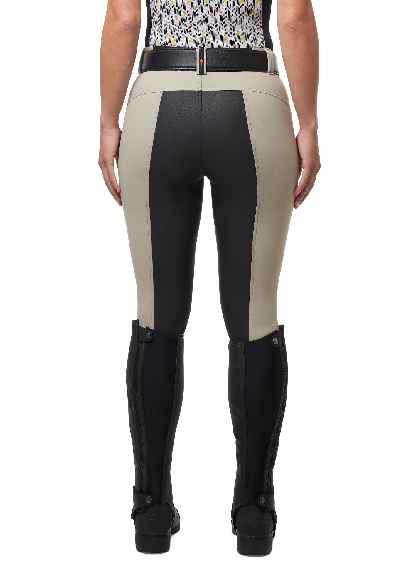 Back view of the Kerrits GripTek™ II Full Seat Breech in Sand, showcasing the clean lines and ergonomic tailoring.