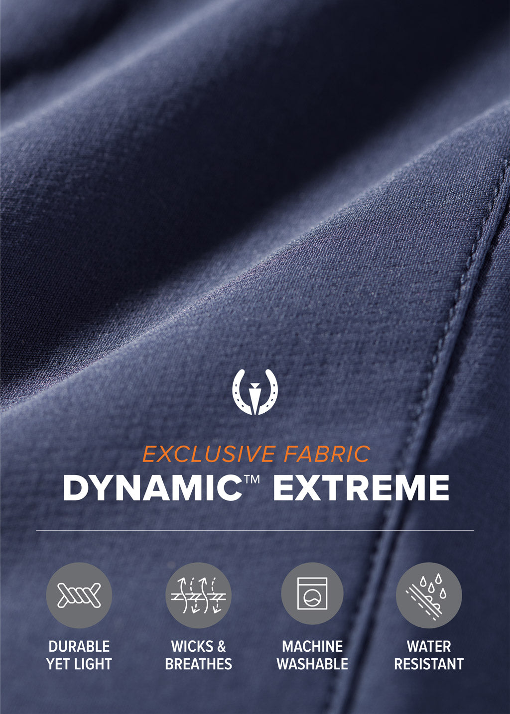 Close-up of the fabric texture, highlighting the stretch material's softness and flexibility