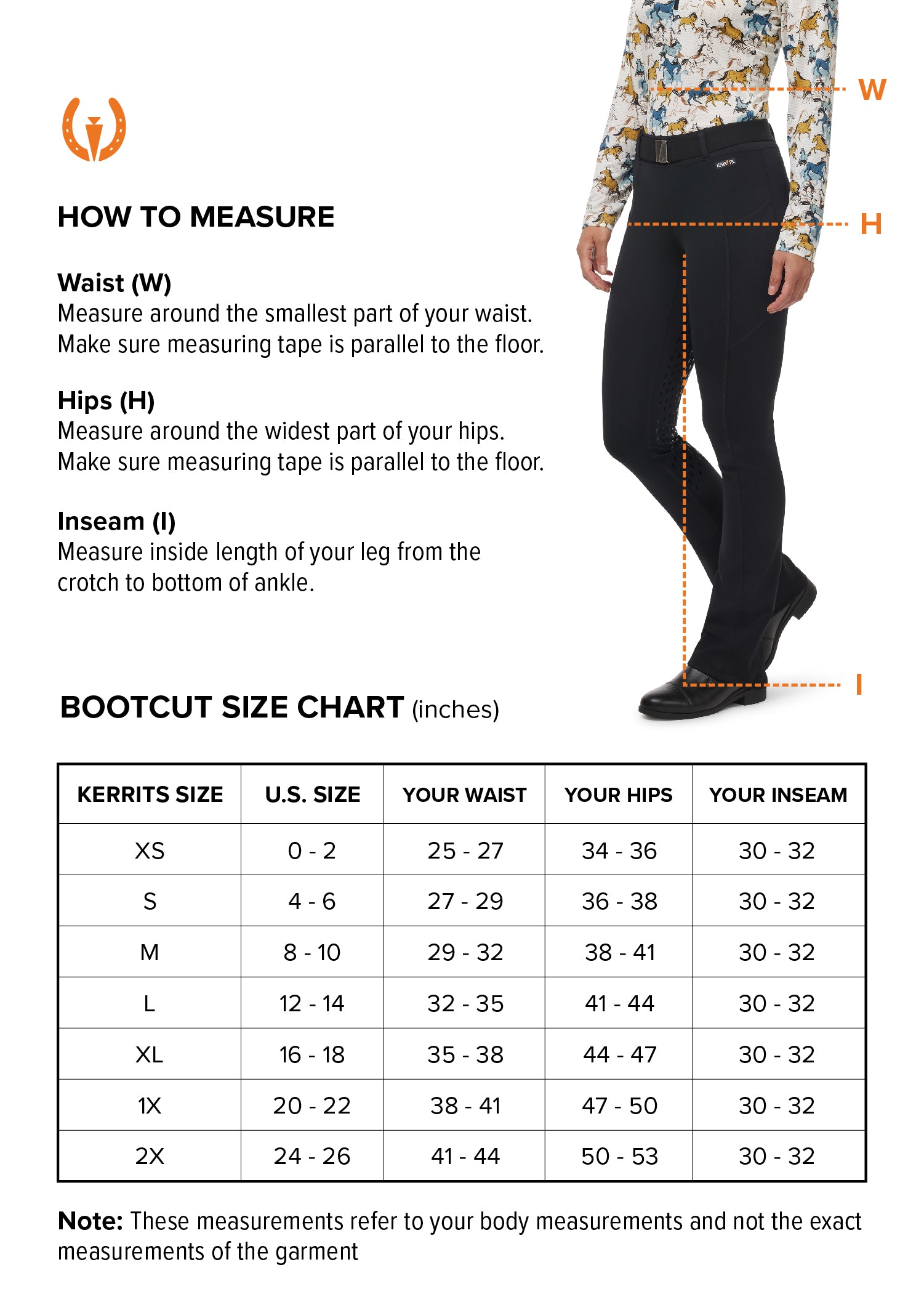 Image of womens size chart