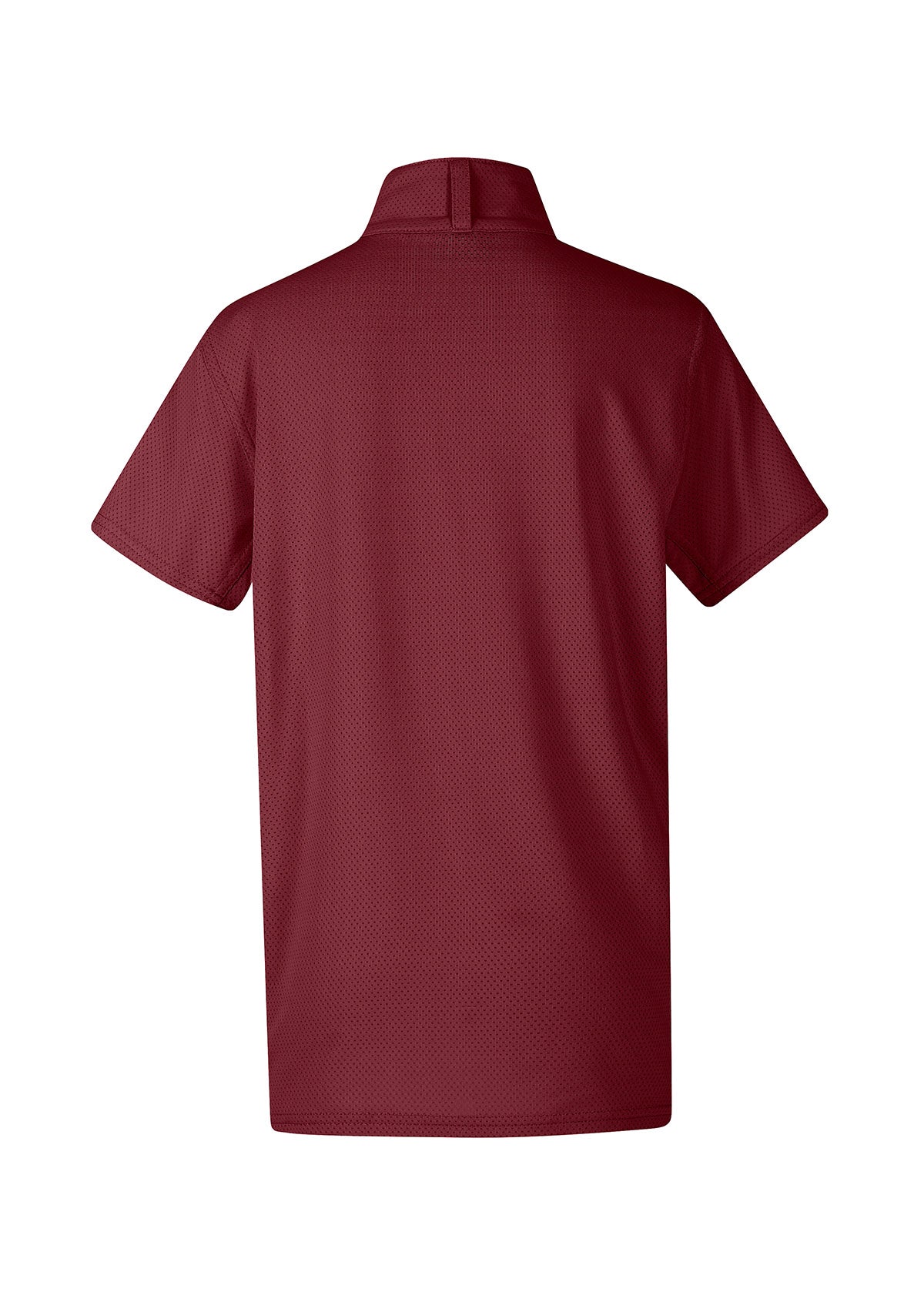 Flat lay, back side up, highlighting the shirt's fit and design