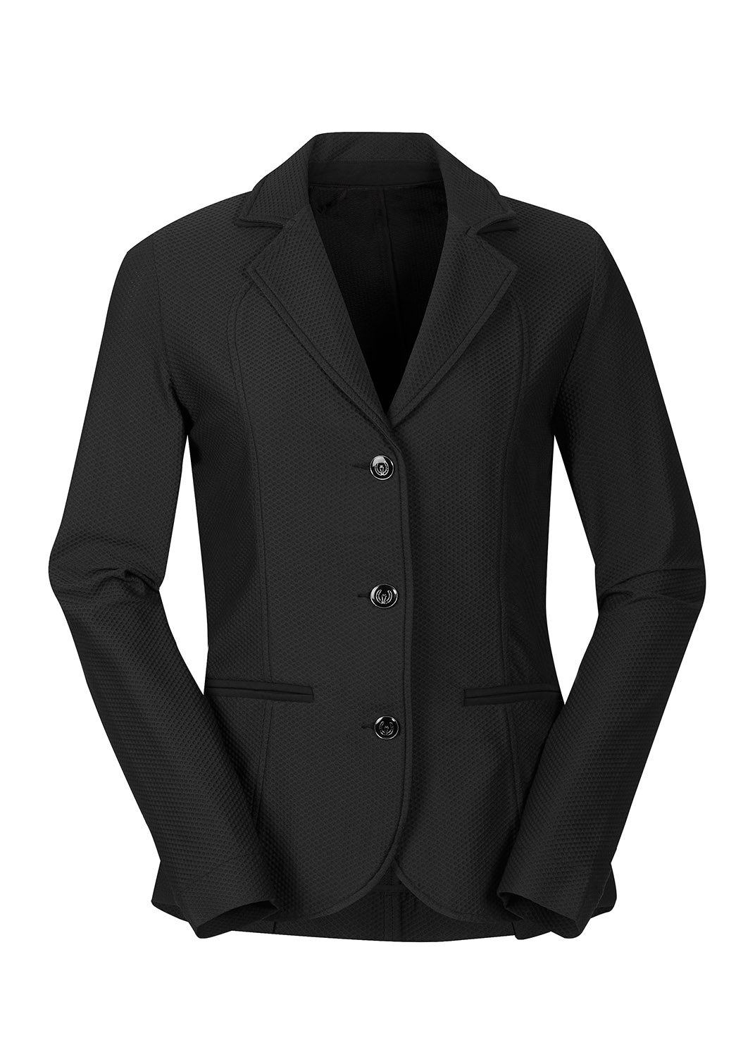 Flat lay of the Affinity Aero Show Coat, emphasizing the lightweight Aero Mesh fabric and the structured collar and button details