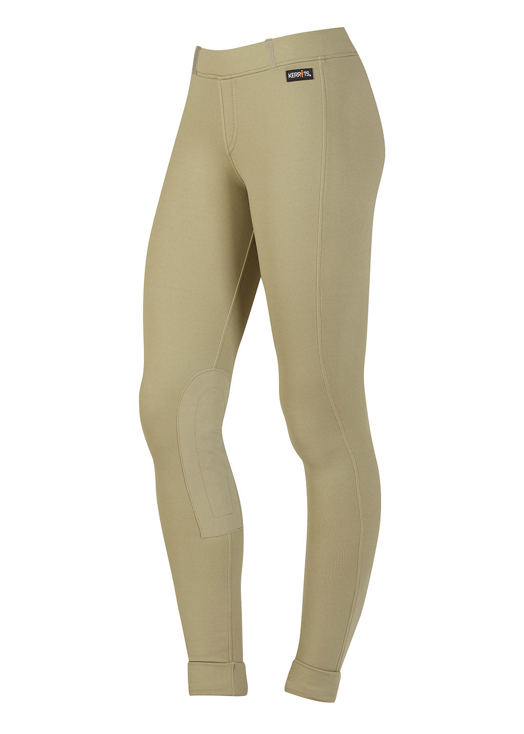 Side profile showing the jodhpurs' comfortable stretch and flattering fit, suitable for both everyday riding and show ring appearances