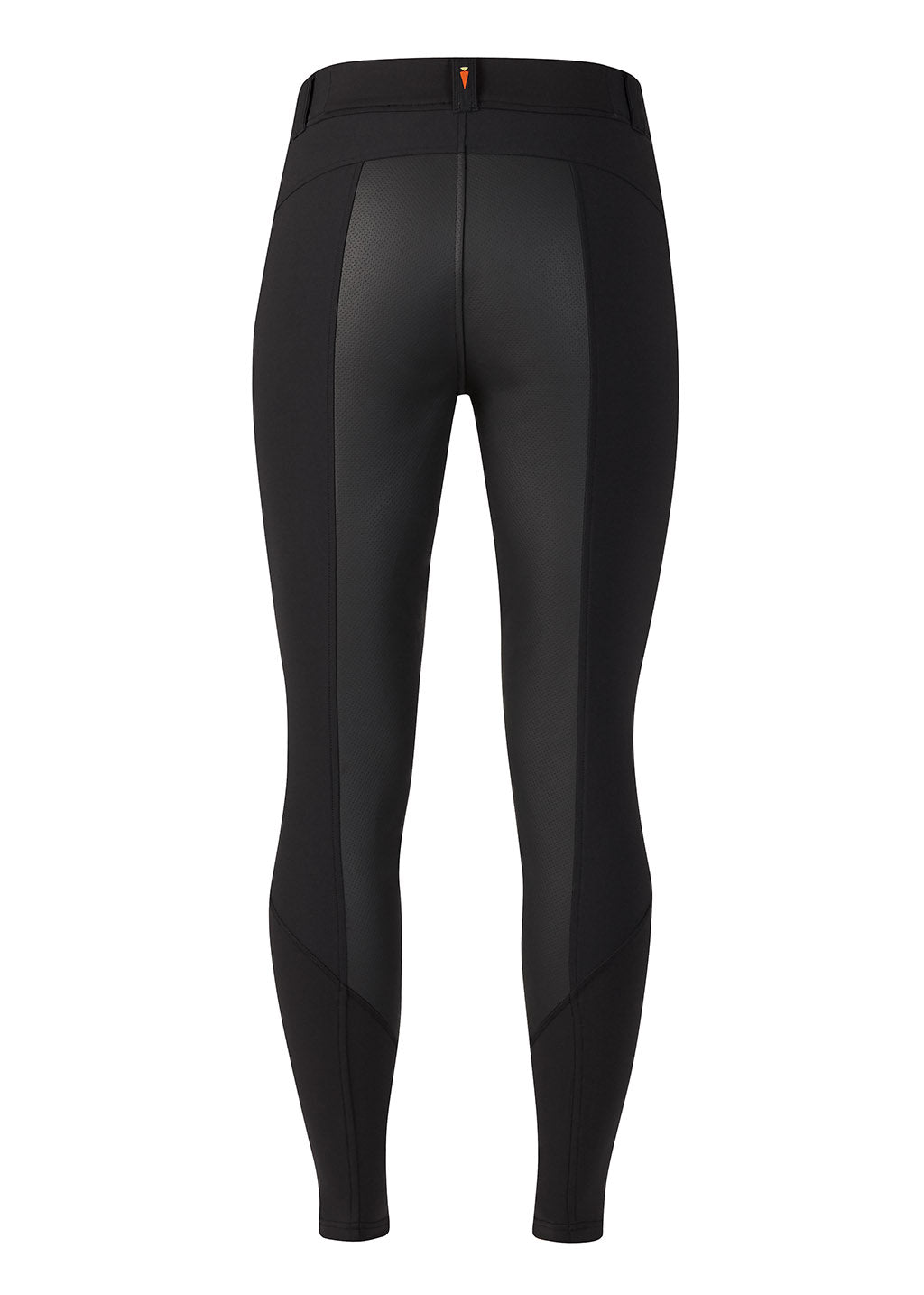 Flat lay of the Kerrits GripTek™ II Full Seat Breech in Black, showing the back profile with clean lines and reinforced stitching.