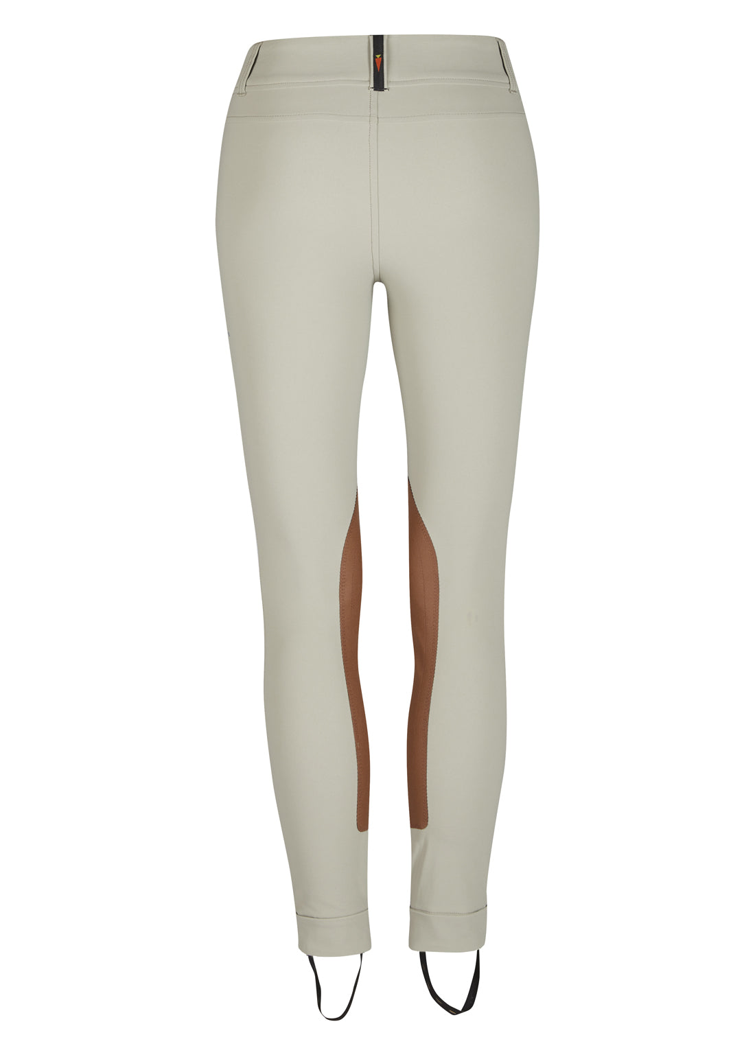 Back view displaying the adjustable and removable stirrup straps, ensuring a secure fit during rides