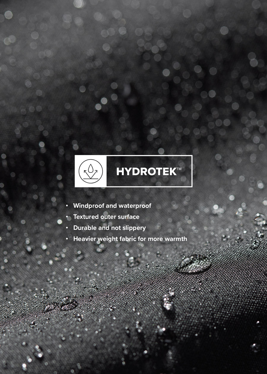 Close up of the Waterproof All Around Rain Pant fabric, showcasing the HydroTek™ fabric that is waterproof and fully seam-sealed