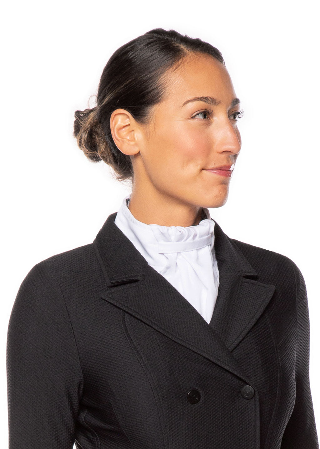 Image focusing on the tie's structured pleats, highlighting its design and craftsmanship