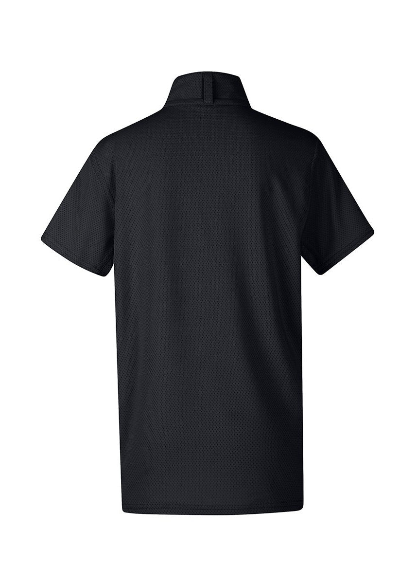 Flat lay, back side up, highlighting the shirt's fit and design