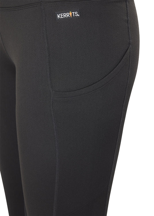 BLACK SOLID::variant::Fleece Lite II Knee Patch Tight