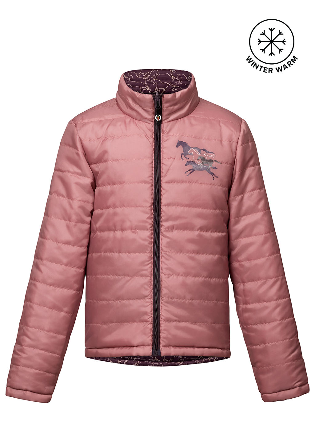 VINEYARD FULL GALLOP::variant::Kids Round Up Reversible Quilted Jacket