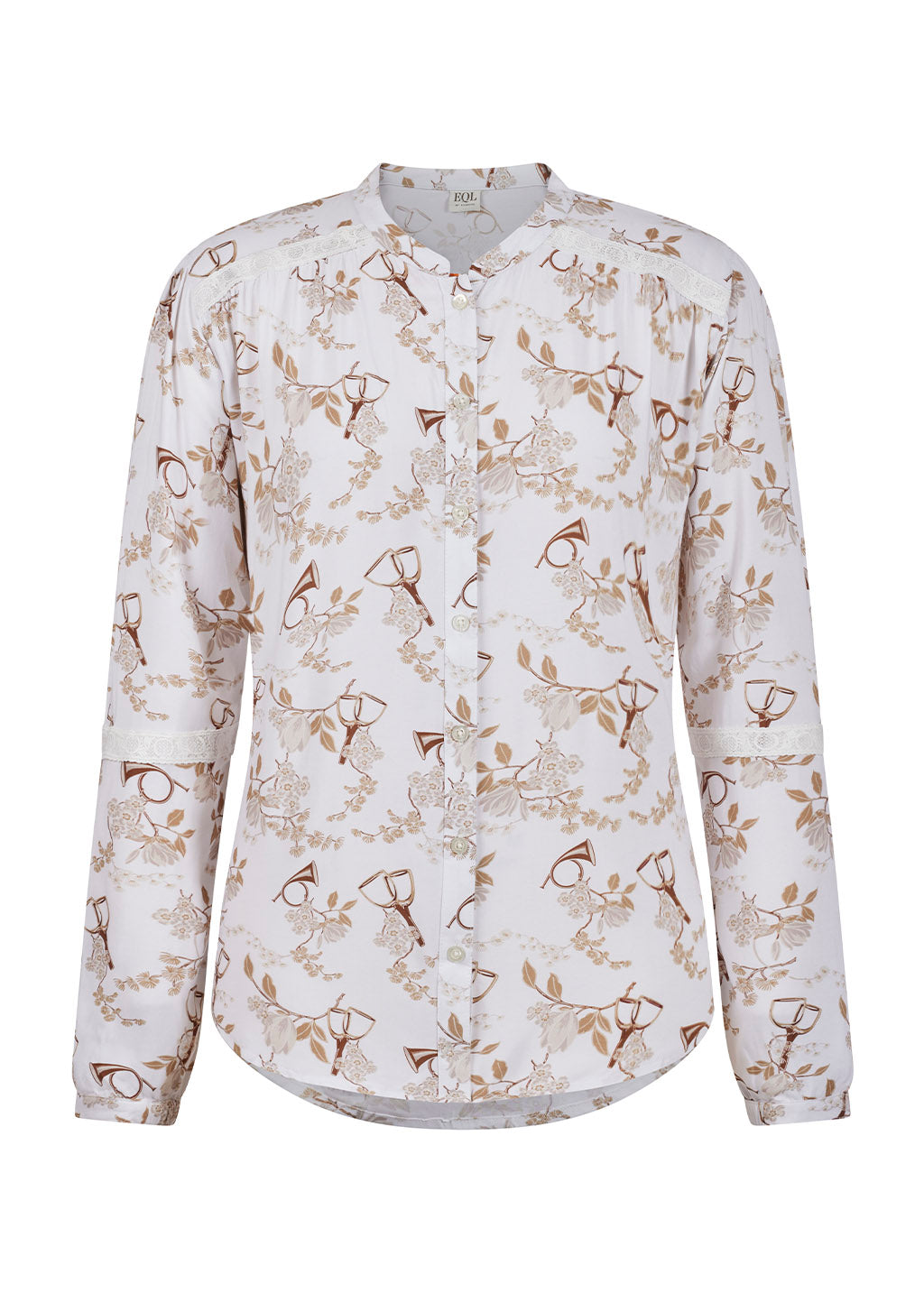 WHITE HUNT FLORAL::variant::Olivia EcoVero Top