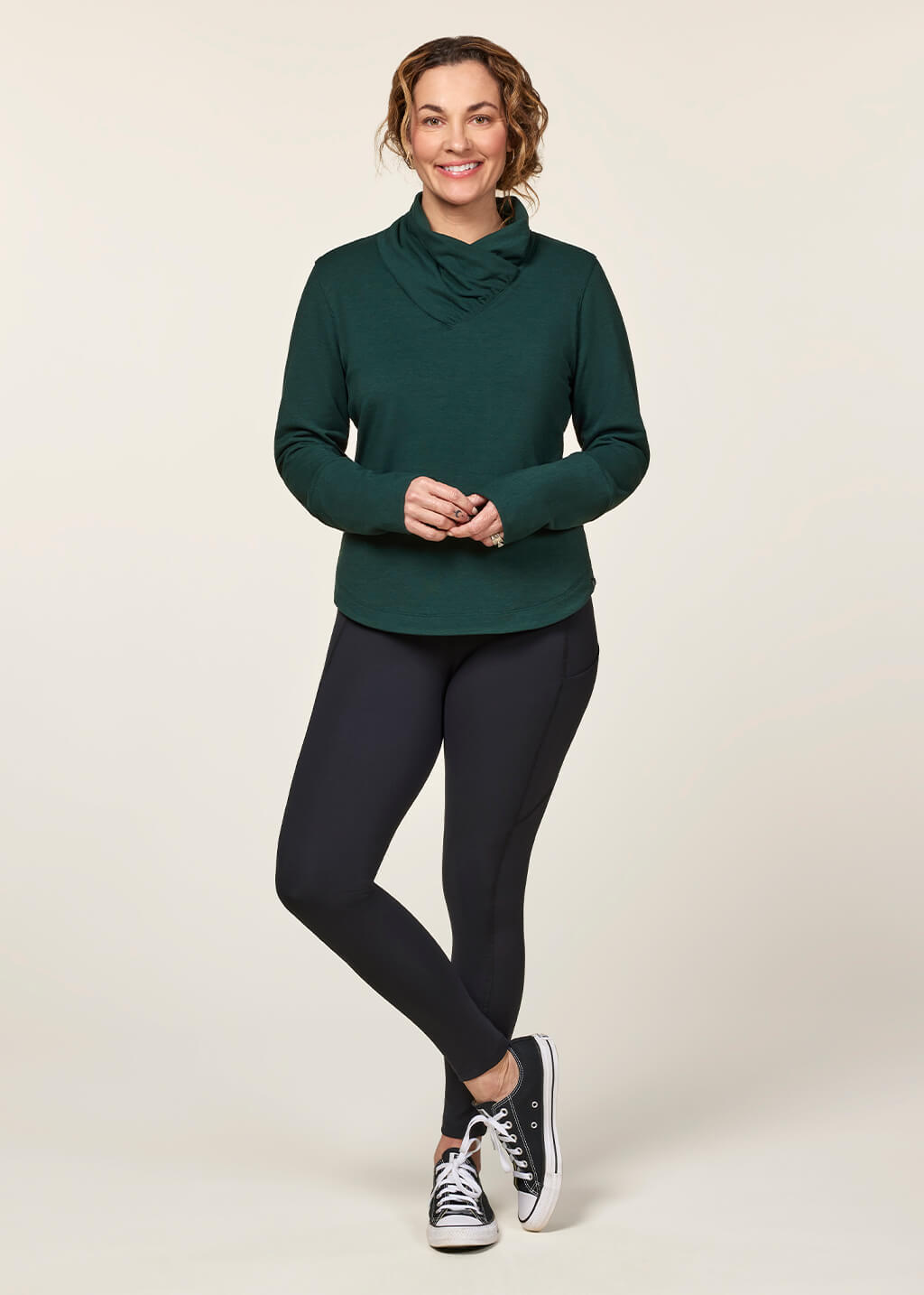 HUNTER GREEN::variant::Weekender Wrap Neck Top