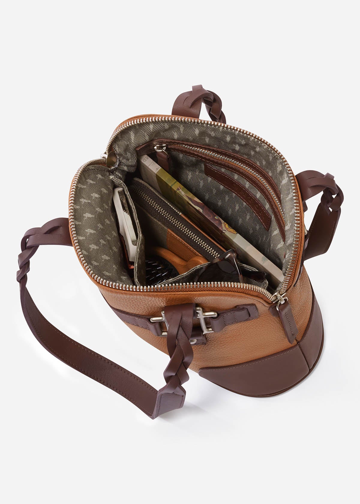 Bronzed Caramel/ Brown::variant::Oughton Cob Purse in Pebbled Leather