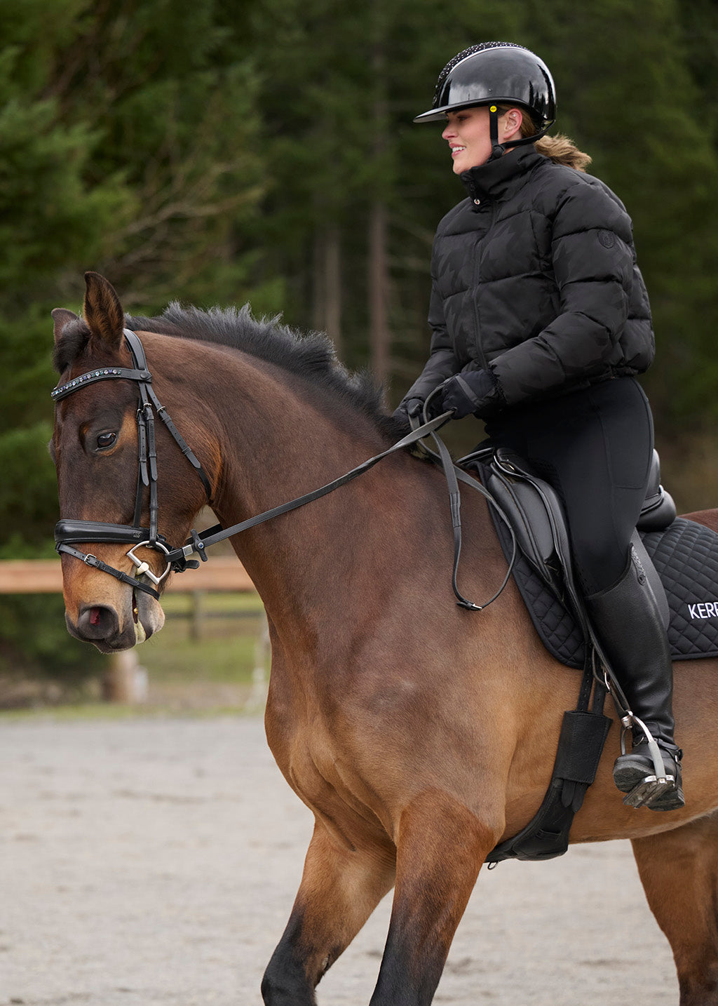 Skyline Houndstooth Puffer Jacket