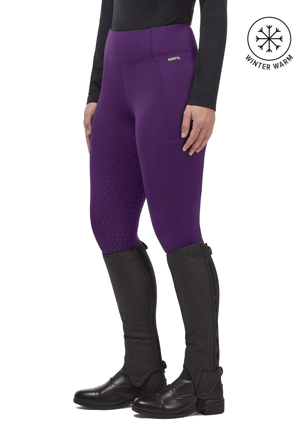 HUCKLEBERRY/ BLACK::variant::Thermo Tech Full Leg Tight